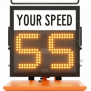 Автомобильный Радарный прицеп на солнечной батарее, цифровые светодиодные дорожные знаки для отображения скорости транспортного средства на парковке - Product Image 3