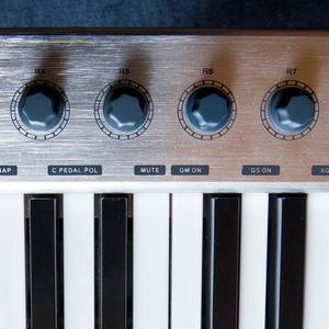 WORLDE-controlador de teclado mini midi, 25 teclas, con almohadilla de tambor, portátil