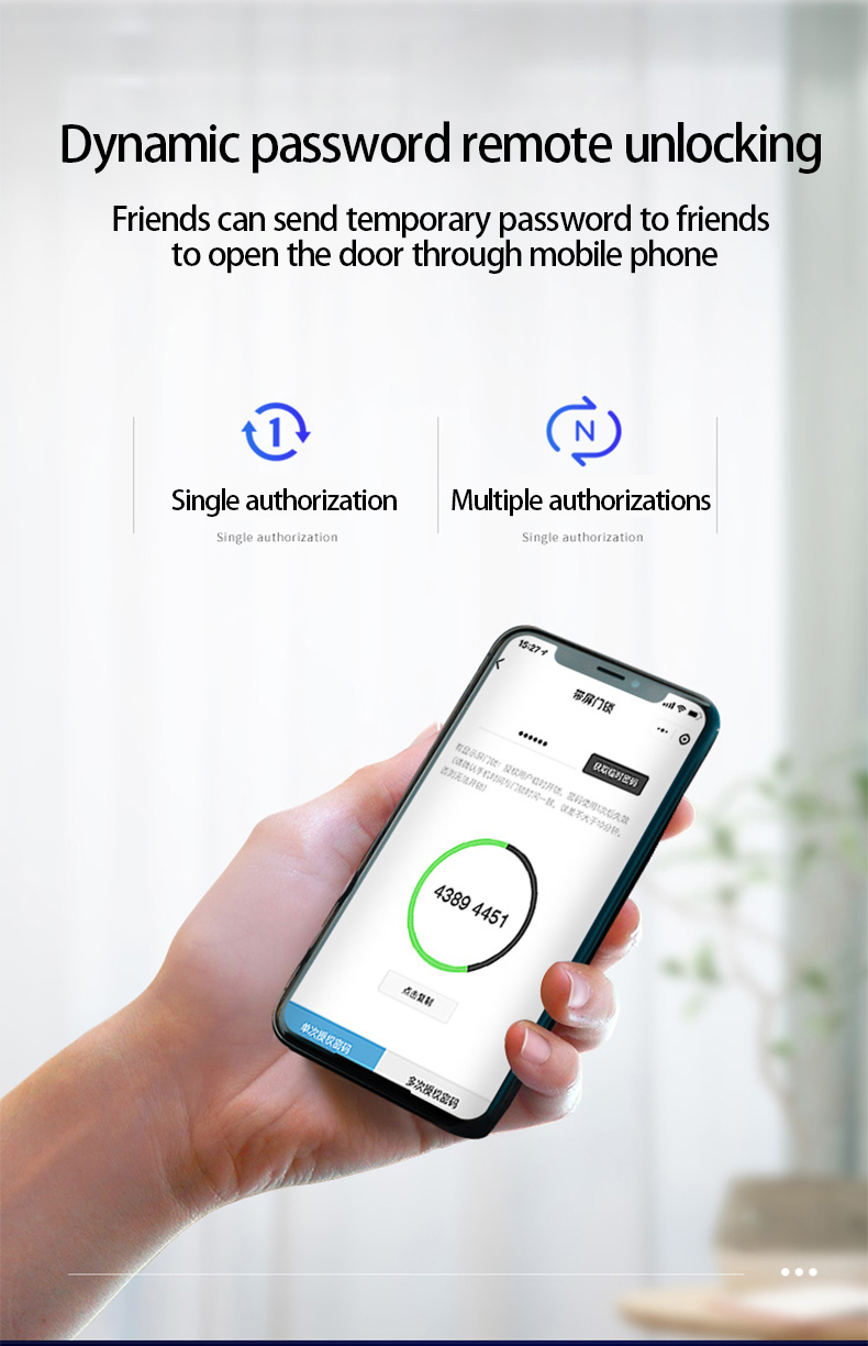3D face recognition door lock smart finger print locks smart security door  touch screen lock