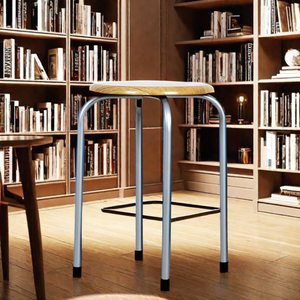 Hiện đại bằng gỗ tròn hàng đầu kim loại phân cho quán <span class=keywords><strong>bar</strong></span> nhà hàng và quán rượu đồ nội thất phòng khách kim loại thanh phân KC-7270 - Product Image 4