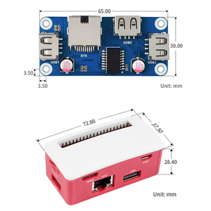 USB HUB HAT (B) for <strong>Raspberry</strong> <strong>Pi</strong> Series, 4x USB 2.0 Ports Specialized Pogo Pin for Zero Series Custom PCB Vcr Mainboard Pcba - Product Image 5