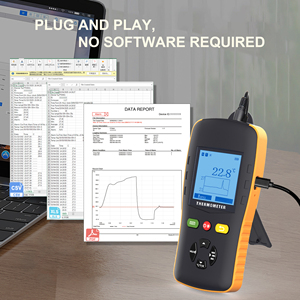 Tzone PTD601 Registrador de datos digitales de temperatura Termómetro de termopar industrial Registrador de datos de temperatura y humedad - Product Image 6
