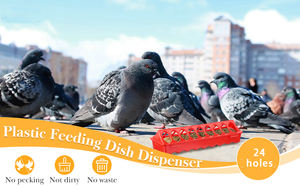 18/28 delikli yeni tip gözenekli güvercin plastik Flip-Top besleyici, kullanımı kolay - Product Image 5