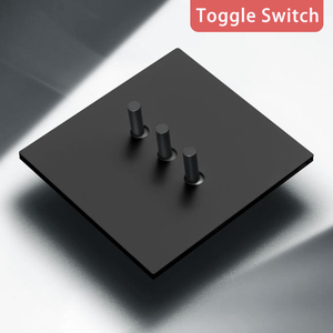 Retro lüks siyah anahtarı ve paslanmaz çelik panel anahtarı ile geçiş kontrol anahtarı, 3 gang 2 yollu 110-250 V - Product Image 2