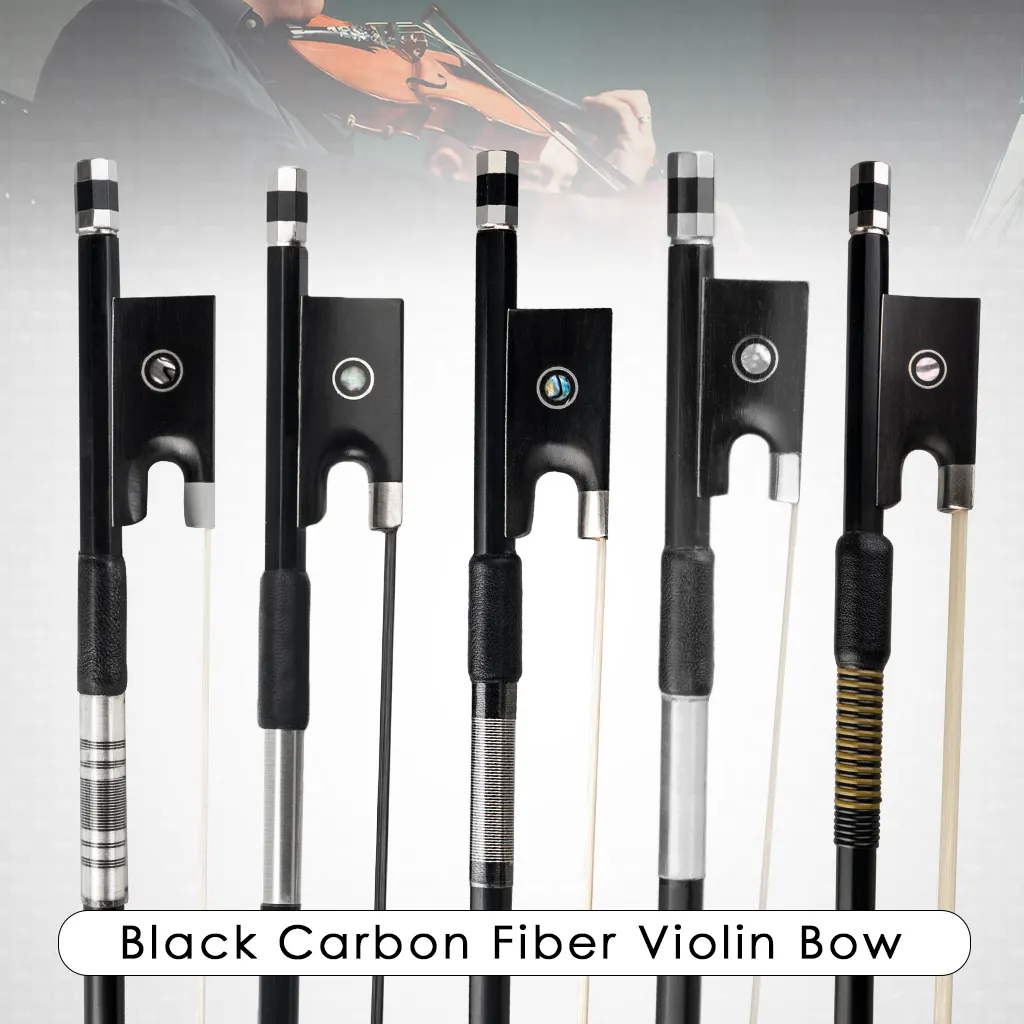 4/4 Carbon Fiber Violin Bow Hand Crafted By Professional Violin Bow Maker Strong Stiff Well Balanced Bow For Violinists Fiddlers
