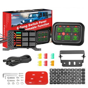 2024 Off road ışığı 6 Gang anahtarı paneli araba RV tekne deniz 12V için LED ışık Bar devre kontrol kutusu - Product Image 3