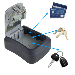Kombination scode & 4-stelliger digitaler Schlüssel Aluminium-Sicherheits-Wand halterung Schließfach schlüssel Sichere Aufbewahrung für sichere Safes - Product Image 2