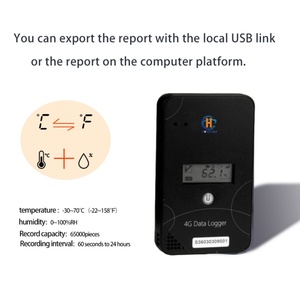 Registrador de datos de humedad y temperatura de plástico 4G con plataforma en la nube Soporte personalizado OEM y ODM - Product Image 4