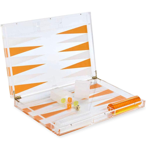 Nhà Máy Tùy Chỉnh Màu Sắc Acrylic Backgammon Checkers Với Nam Châm Nắp Checkersboards Backgammon Thiết Lập Có Thể Gập Lại Cho Quà Tặng - Product Image 2