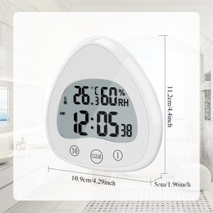 Beliebte Timer Wanduhr Badezimmer Countdown Countup Temperatur Luft feuchtigkeit Großes Display Dusch timer Wasserdicht - Product Image 2