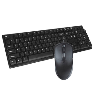 Teclado Y ratón ergonómico para ordenador, juego de mesa de oficina con cable Y llave - Product Image 1