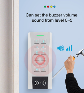 Stand-Alone impermeabile 2 relè di controllo di accesso 12 ~ 28V AC/DC 13.56MHz scheda di frequenza PIN tastierino lettore due porte di controllo di accesso - Product Image 4