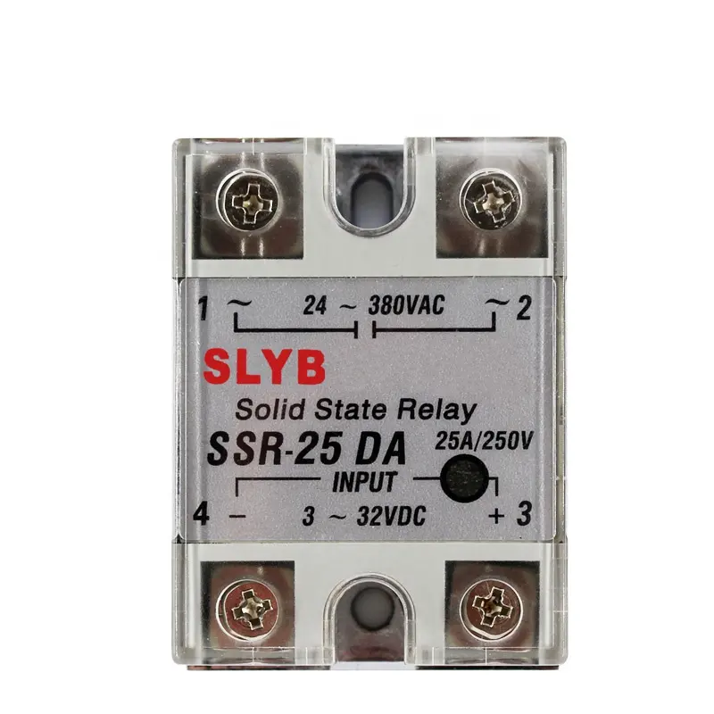 Relés de estado sólido fotek de alta qualidade, dc, entrada SSR-25DA 3-32vdc para 24-380vac, saída completa 25a