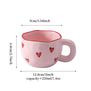 可爱创意情人节心形设计定制Logo印花陶瓷杯情人节 - Product Image 6