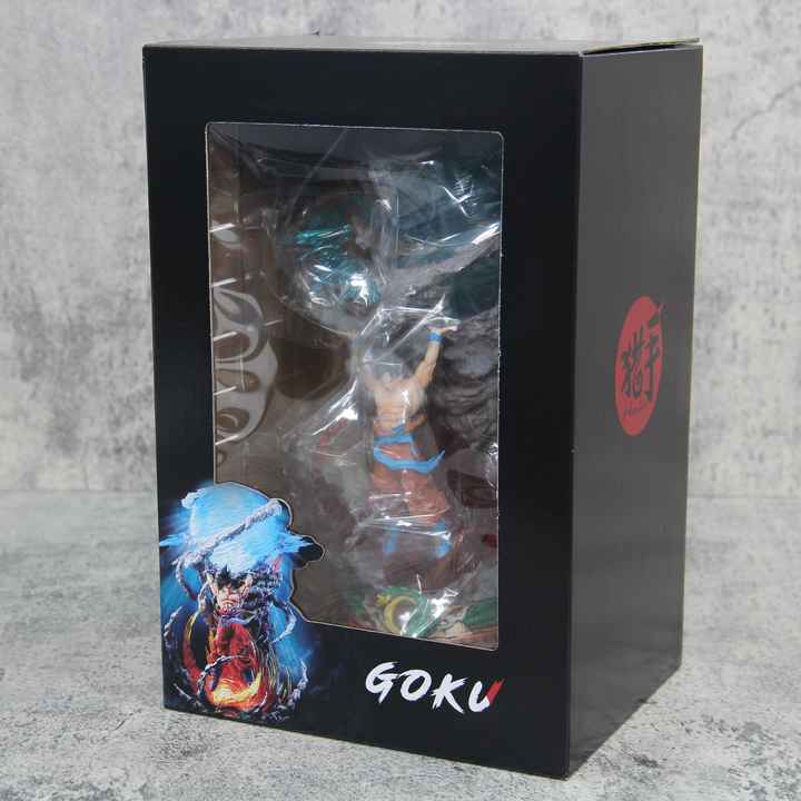 Japanese Hot Sale Spirit Bomb Goku Figure Statues Super Saiyan Model Anime Dragon z Action Figures Military Toy