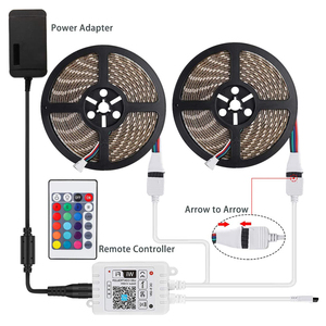 Smart WiFi LED Strip Light Controller 2 porte 144 watt per strisce luminose a LED RGB DC12V DC24V - Product Image 5