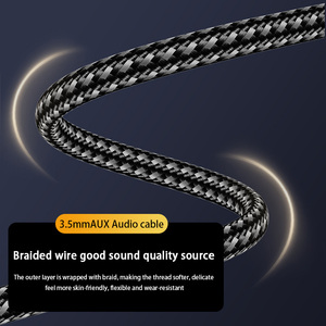 Multi-<strong>function</strong> Cable 2-in-1 Aux Car Audio Adapter Cable Type-<strong>C</strong> Compatible Android Speaker Made Copper Selling - Product Image 6