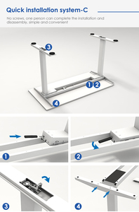 Instalación rápida Nuevo Smart High Tech Ergonómico Sit To Stand Computer Dual Motor Standing Tables Escritorio de altura ajustable - Product Image 4