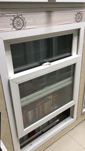 Amerikanisches PVC/UPVC-Doppelglas-Seitens chiebe fenster mit Kunststoff rahmen für Gebäude-und Wohn strukturen - Product Image 3