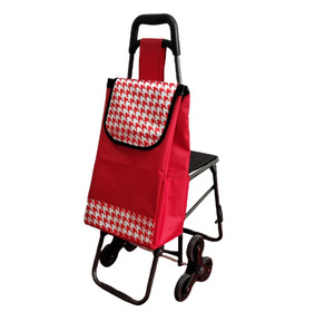 Sandalye küçük yük ağırlığı ile 6 tekerlekler ile alışveriş arabası yeni çelik boru tasarım özelleştirilmiş desen ucuz alüminyum ışık - Product Image 3