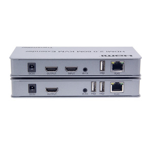 4K 60HZ HDMI 2.0 60M KVM Extender Unterstützung KVM, mit IR und lokaler Schleife, mit Audioausgang Unterstützung USB-Anschluss Touchscreen-Funktion