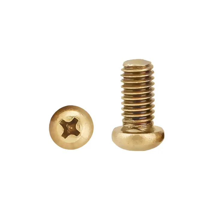 Parafuso de máquina de cobre de bronze phillips, reembutido cruzado, forma, botão, parafuso m2 m2.5 m3 m3.5 m4 m5 m6 m8 m10, eletrônico parafuso personalizado