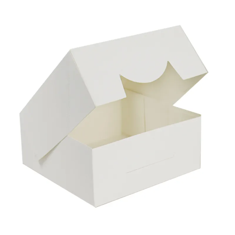 OEM Logo Personnalisé Imprimé De Qualité Alimentaire Blanc Carton Papier Cadeau D'anniversaire Pâtisserie Gâteau Boîte Avec Fenêtre Transparente