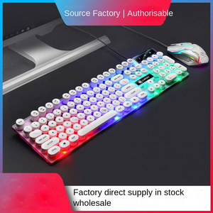 104-<strong>Key</strong> Wired <strong>Keyboard</strong> Mixed Color Luminous Feel USB Interface ESports Office Gaming Mechanical Notebook Tablet Users - Product Image 3
