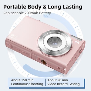 Kompakt 16X ZooM 4K Video kaydedici kamera 2.8 inç ekran dahili flaş ışığı çocuk kamera öğrenci kampüs kamera - Product Image 6