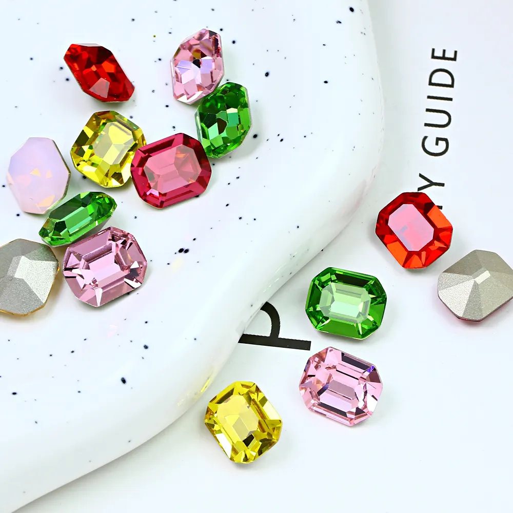 Crystal Fancy Stone Octagon rhinestones Bling rhinestone cuentas para joyería 3D nail art accesorios de ropa