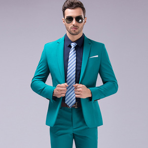 2024 primavera y otoño nuevos trajes de chaqueta multicolor vestidos formales de noche de talla grande traje chaqueta conjunto de 2 piezas para hombres