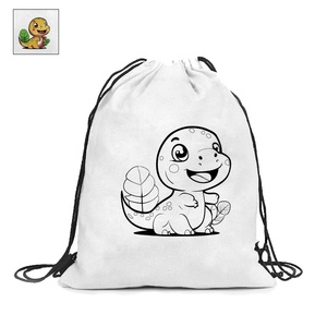 Wholesale Drawstring <strong>Bags</strong> for Kids Children Diy Coloring Painting Kids Drawstring Gift <strong>Bags</strong> Cotton <strong>Draw</strong> <strong>String</strong> Backpack - Product Image 4
