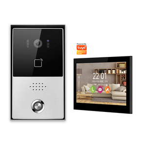 Sistema de intercomunicación de cámara de timbre de puerta con solución de hogar inteligente Hiwink con Monitor interior inteligente de 10 pulgadas compatible con tarjeta LC desbloqueo de aplicación Tuya - Product Image 1