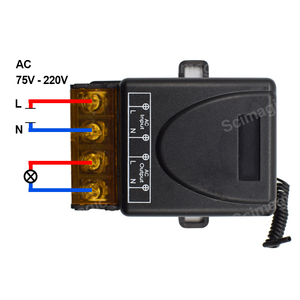 433MhzワイヤレスRFリモートコントロールスイッチAC220V 1CH30Aリレーレシーバーおよび2チャンネル433Mhzリモートウォーターポンプ/ライト/モーター用 - Product Image 2