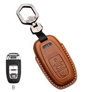 Leather Car <strong>Key</strong> Case Cover for <strong>Audi</strong> A4 S4 B7 B8 A6 A5 A7 A8 Q5 <strong>S5</strong> S6 Q7 Auto Accessories Smart <strong>Key</strong> - Product Image 4