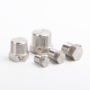 Stainless Steel 316L /304 High-Pressure <strong>3</strong>/4&quot; Thickened Plug NPT External Thread External Hex Male Thread Plug PT Blockage - Product Image 2