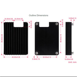 CPU-Kühlkörper aus Aluminium legierung für Raspberry Pi-Berechnungs modul Computer modul CM4 Thermolüfter-Kühlkörper - Product Image 5