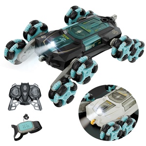 <strong>Watch</strong>&amp;2.4GHz Dual Control Rc 8wheels Spray Climbing Stunt Car Toy Auto-demo Swing Arm Rc <strong>Drifting</strong> Stunt Car with Lights&amp;Music - Product Image 1