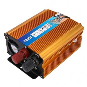 Pantalla digital DC 12V a AC 220V Inversor de corriente inteligente para automóvil Inversor de energía solar de 500W - Product Image 2