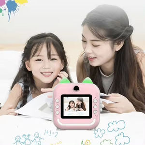 Mini sevimli dijital kameralar yazıcı 2 In 1 fotoğraf Video 2400W anında baskı kamera ile 32GB TF kart çocuklar için hediyeler - Product Image 6