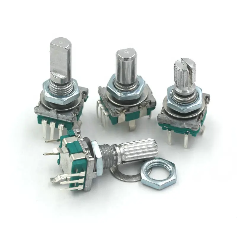 15mm Digital Potentiometer 5K 10K 15K 20K 50K 100K with Switch 5 Pin Plum Rotary Encoder/Potentiometer 10K