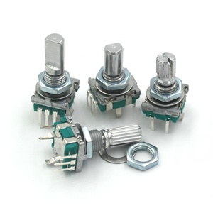 Potenciómetro Digital de 15mm, 5K, 10K, 15K, 20K, 50K, 100K con interruptor, 5 pines, codificador/potenciómetro rotativo de ciruela, 10K - Product Image 1
