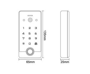 Tuya WIFI Video Intercom Finger abdruck Zugangs kontrolle Kartenleser Tastatur WIFI Video Intercom Finger abdruck Zugangs kontrolle - Product Image 5