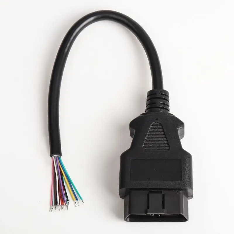30cm 16pin male connector open OBD2 cable