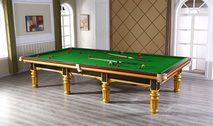 Profesyonel siyah standart Snooker bilardo masası 8ft 9ft 12ft katı ahşap deri 8 Snooker oyunları mevcut mermer içerir