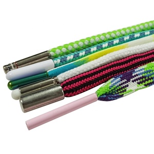 Cordón de poliéster personalizado OEM Cordones redondos de colores Cordón de cuerda con capucha Cordón de cordón para tela. - Product Image 5
