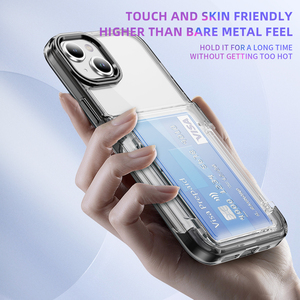 iPhone 16带卡座功能的透明手机壳，配有方便的卡槽手机壳 - Product Image 5