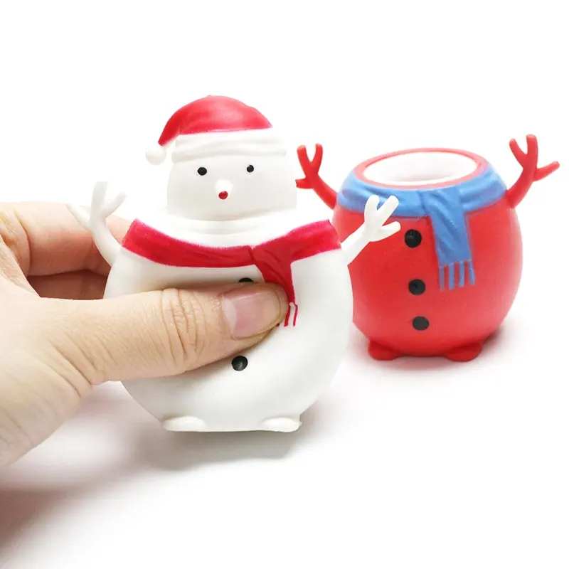 Papai Noel Brinquedo Copo do Natal Brinquedos Popper Natal Fidget Brinquedos Natal quente Mini Push Pop Up Bola Stress Squeeze Fidget Bola