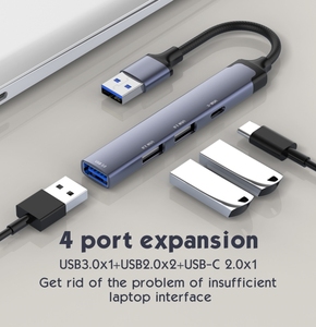LDNIO DS-44C USB HUB adaptörü USB USB3.0 USB2.0 TYPE-C yüksek hızlı aktarım USB C Hub Hub yerleştirme istasyonu - Product Image 4