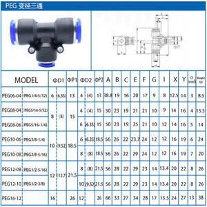 SDPSI1-50Pcs PEG PW pnömatik bağlantı parçaları boru konnektörü tüp 4 5 6 8 14mm OD hortum azaltılması 8 10 12mm plastik hava itin hızlı Fit - Product Image 4